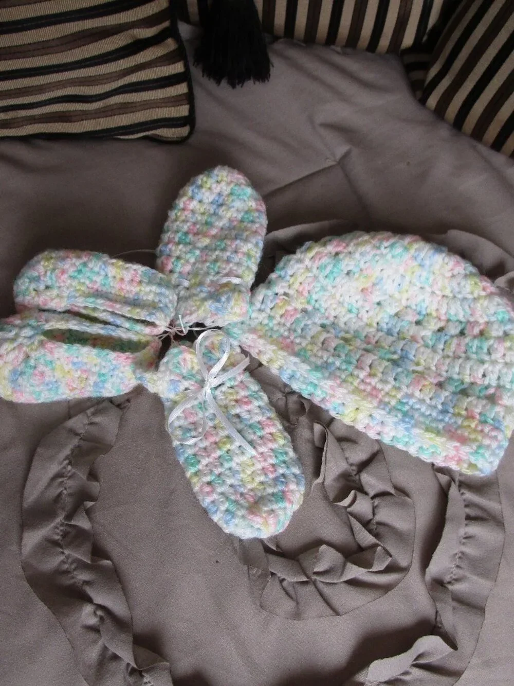 hand knit newborn set
